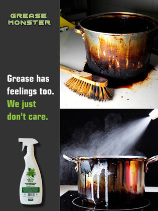 Social media creative for Grease Monster